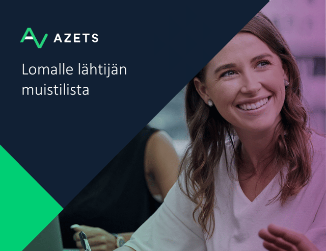 Lomalle l&auml;htij&auml;n muistilista
